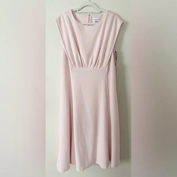 Calvin Klein Women’s Pleated-Bodice Empire-Waist Midi Dress - Picture 8 of 9